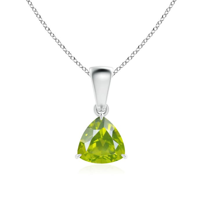 AA - Peridot / 0.7 CT / 14 KT White Gold