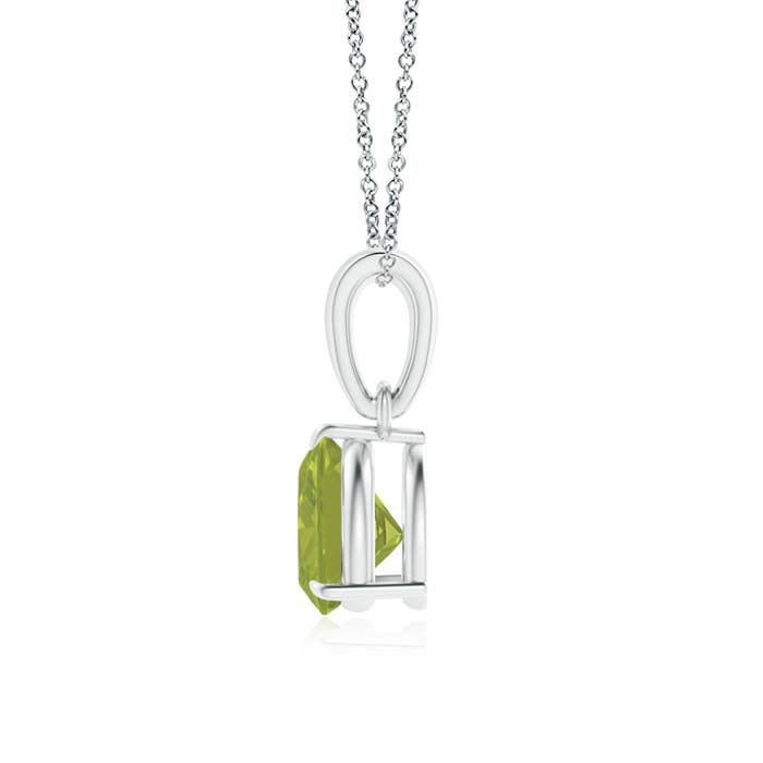 AA - Peridot / 0.7 CT / 14 KT White Gold