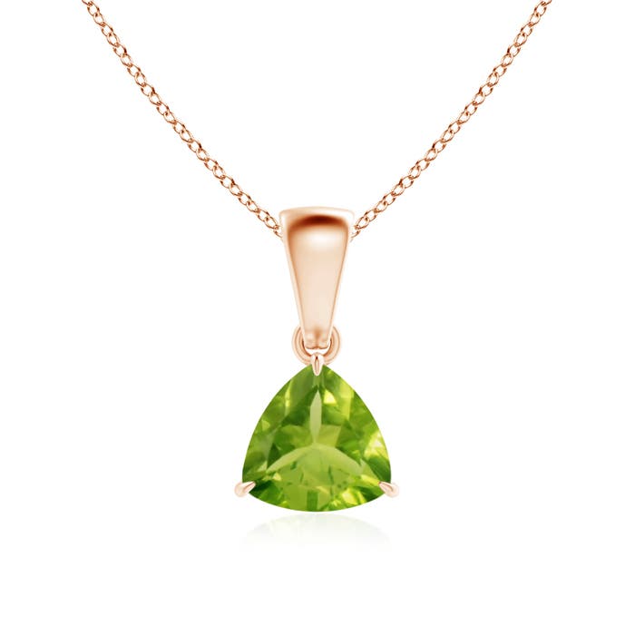 AAA - Peridot / 0.7 CT / 14 KT Rose Gold