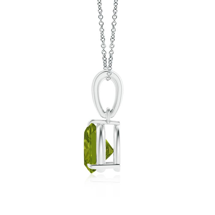 AAA - Peridot / 0.7 CT / 14 KT White Gold