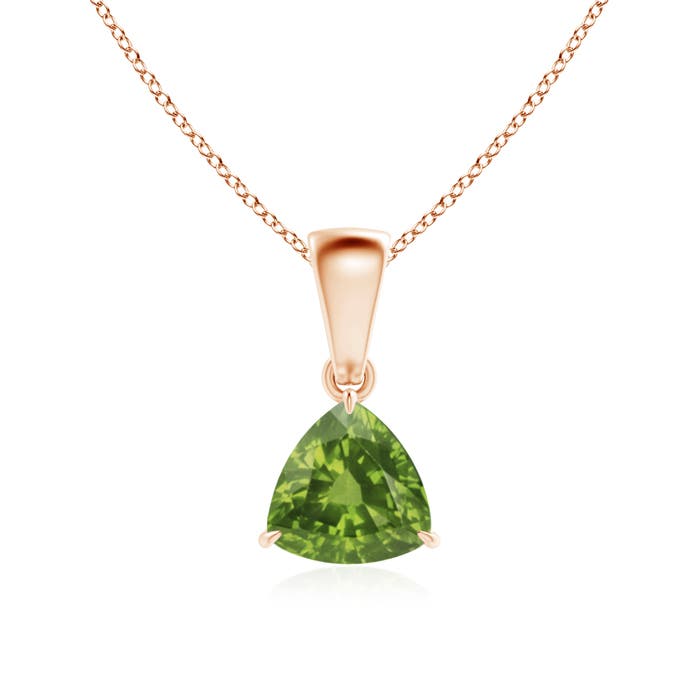 AAAA - Peridot / 0.7 CT / 14 KT Rose Gold