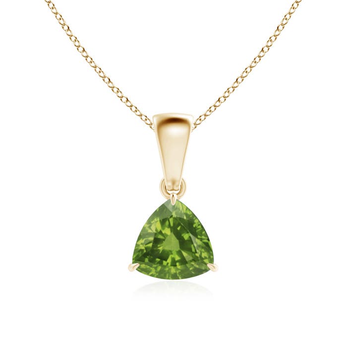 AAAA - Peridot / 0.7 CT / 14 KT Yellow Gold