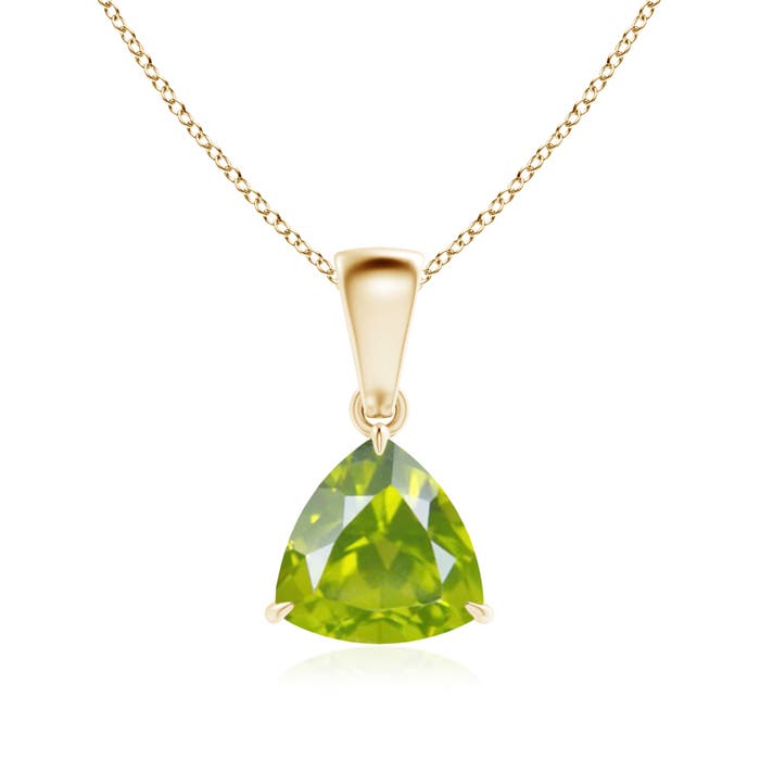 AA - Peridot / 1.2 CT / 14 KT Yellow Gold