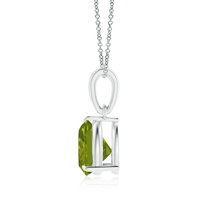 AAA - Peridot / 1.2 CT / 14 KT White Gold