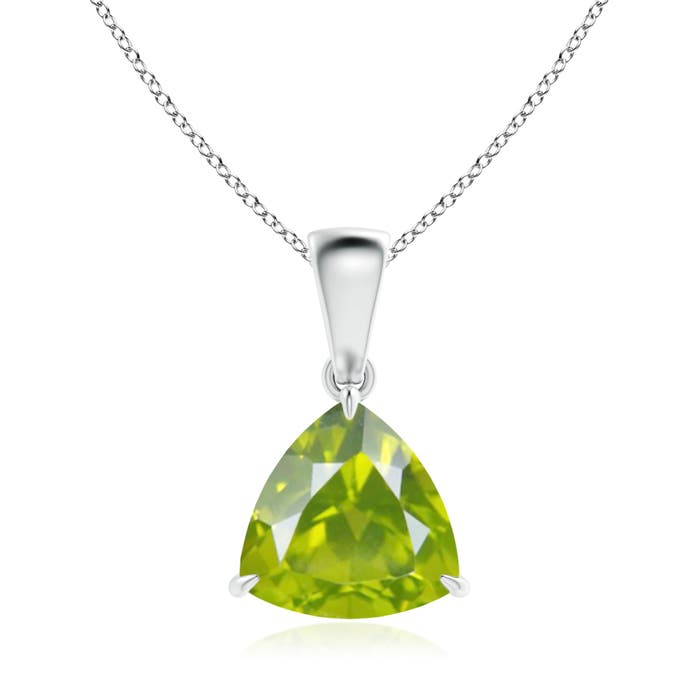 AA - Peridot / 1.9 CT / 14 KT White Gold