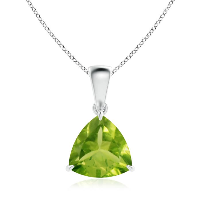 AAA - Peridot / 1.9 CT / 14 KT White Gold