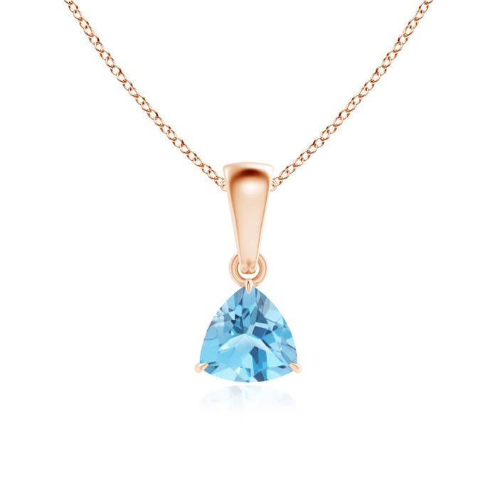 A - Swiss Blue Topaz / 0.5 CT / 14 KT Rose Gold