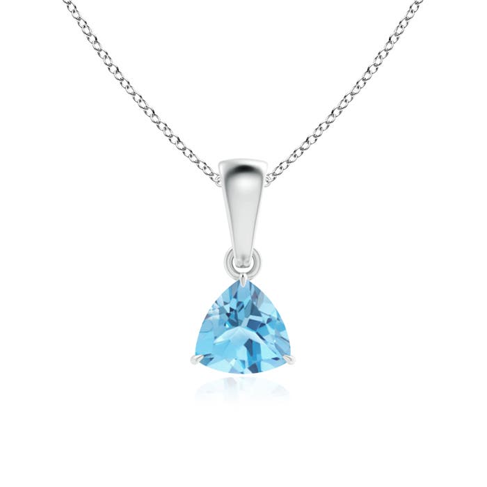 A - Swiss Blue Topaz / 0.5 CT / 14 KT White Gold