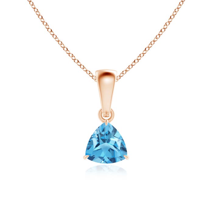 AA - Swiss Blue Topaz / 0.5 CT / 14 KT Rose Gold