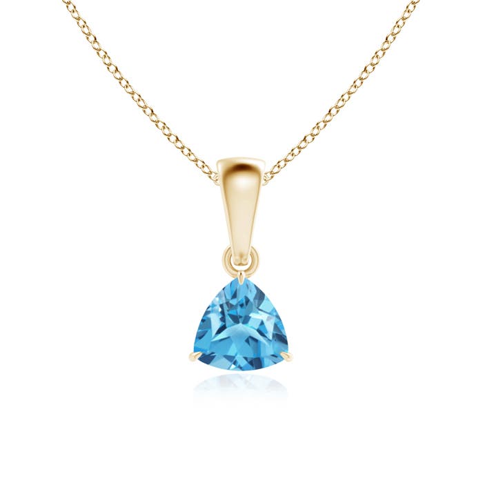 AA - Swiss Blue Topaz / 0.5 CT / 14 KT Yellow Gold