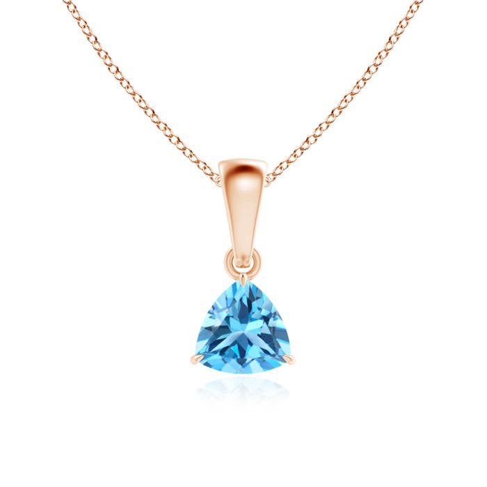 AAA - Swiss Blue Topaz / 0.5 CT / 14 KT Rose Gold