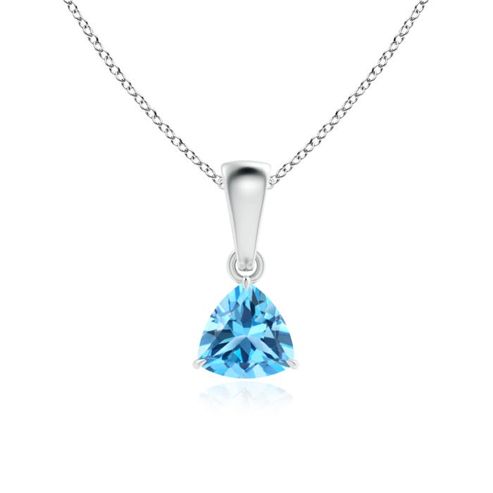 AAA - Swiss Blue Topaz / 0.5 CT / 14 KT White Gold