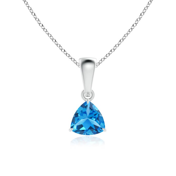 AAAA - Swiss Blue Topaz / 0.5 CT / 14 KT White Gold