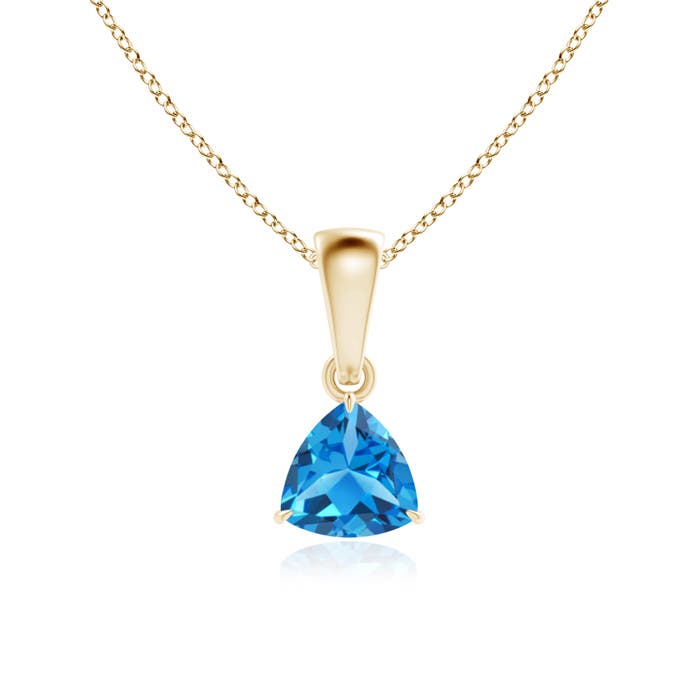 AAAA - Swiss Blue Topaz / 0.5 CT / 14 KT Yellow Gold