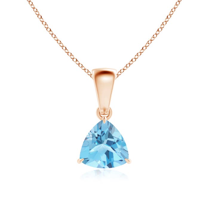 A - Swiss Blue Topaz / 0.9 CT / 14 KT Rose Gold