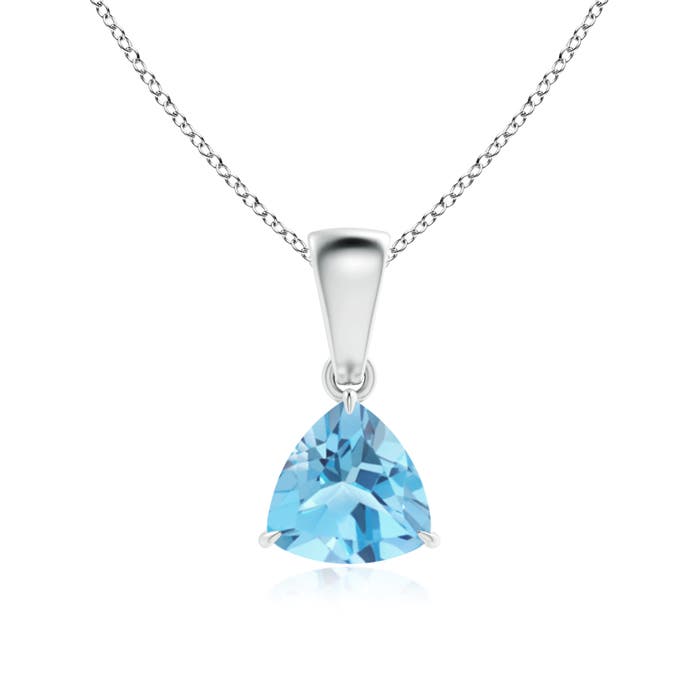 A - Swiss Blue Topaz / 0.9 CT / 14 KT White Gold