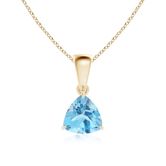 A - Swiss Blue Topaz / 0.9 CT / 14 KT Yellow Gold