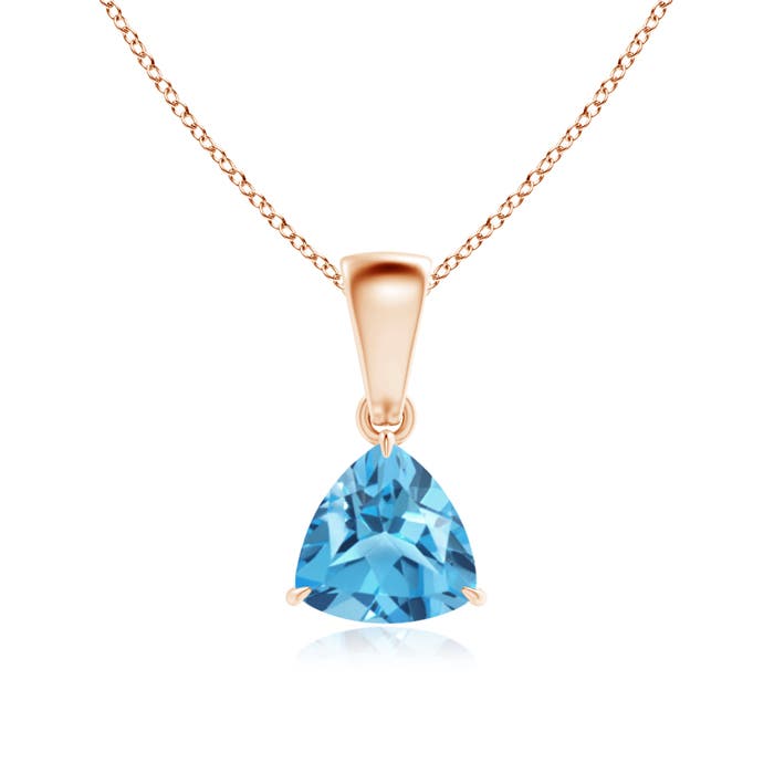 AA - Swiss Blue Topaz / 0.9 CT / 14 KT Rose Gold