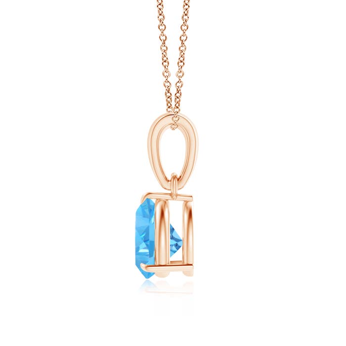 AAA - Swiss Blue Topaz / 0.9 CT / 14 KT Rose Gold