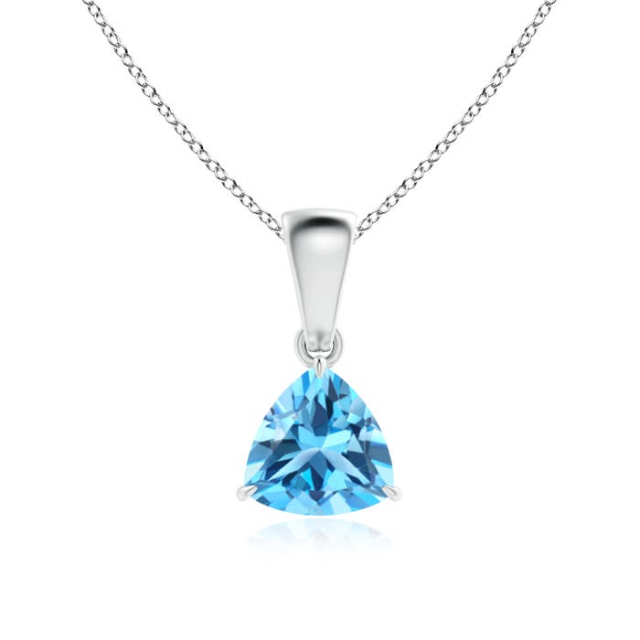 AAA - Swiss Blue Topaz / 0.9 CT / 14 KT White Gold