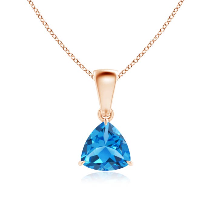 AAAA - Swiss Blue Topaz / 0.9 CT / 14 KT Rose Gold