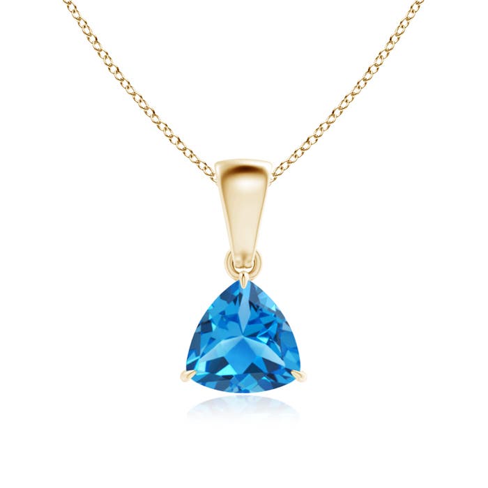 AAAA - Swiss Blue Topaz / 0.9 CT / 14 KT Yellow Gold