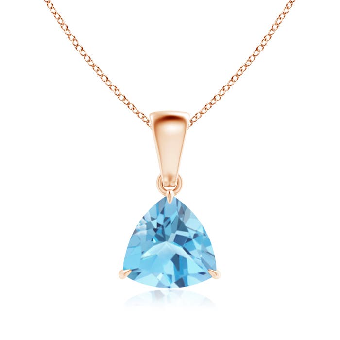 A - Swiss Blue Topaz / 1.3 CT / 14 KT Rose Gold