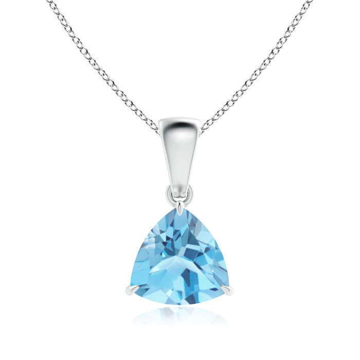 A - Swiss Blue Topaz / 1.3 CT / 14 KT White Gold