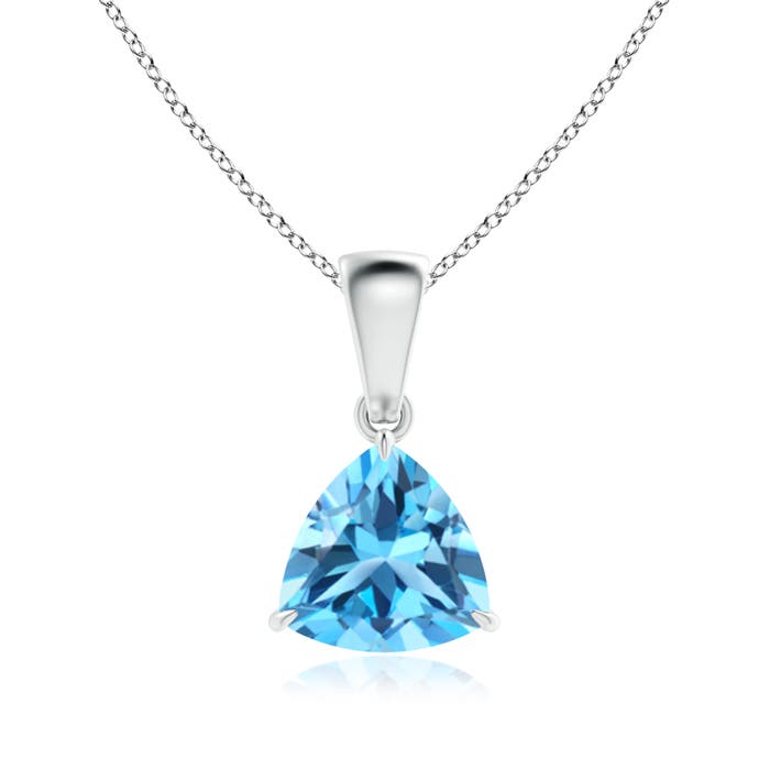 AAA - Swiss Blue Topaz / 1.3 CT / 14 KT White Gold