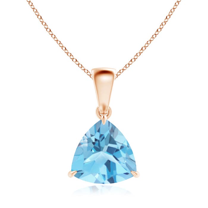 A - Swiss Blue Topaz / 2.2 CT / 14 KT Rose Gold