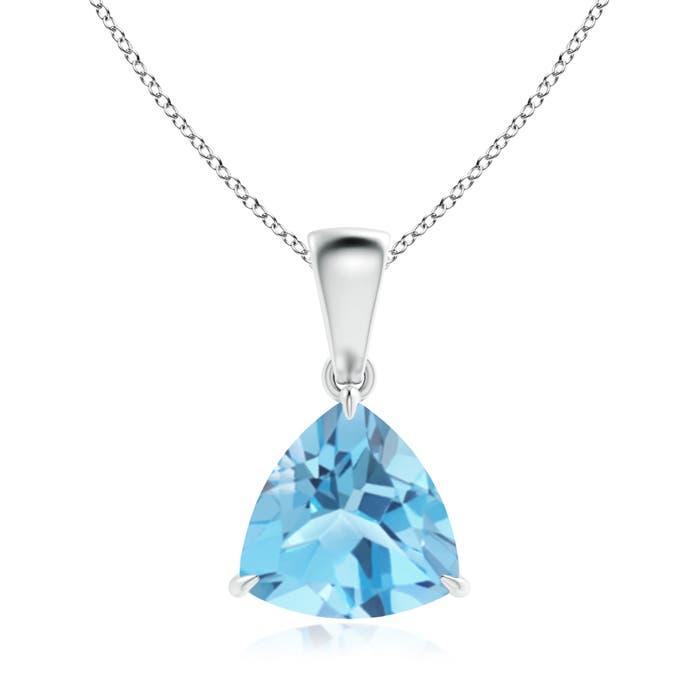 A - Swiss Blue Topaz / 2.2 CT / 14 KT White Gold