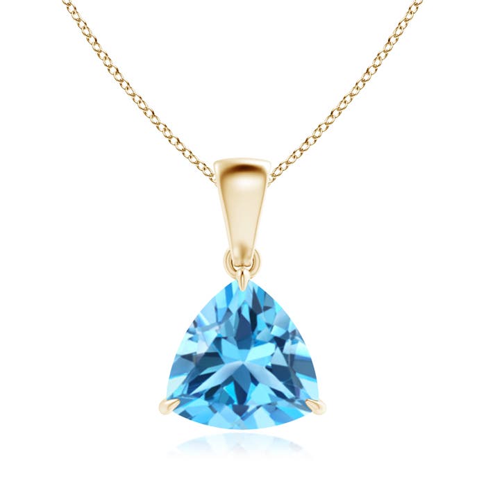 AAA - Swiss Blue Topaz / 2.2 CT / 14 KT Yellow Gold