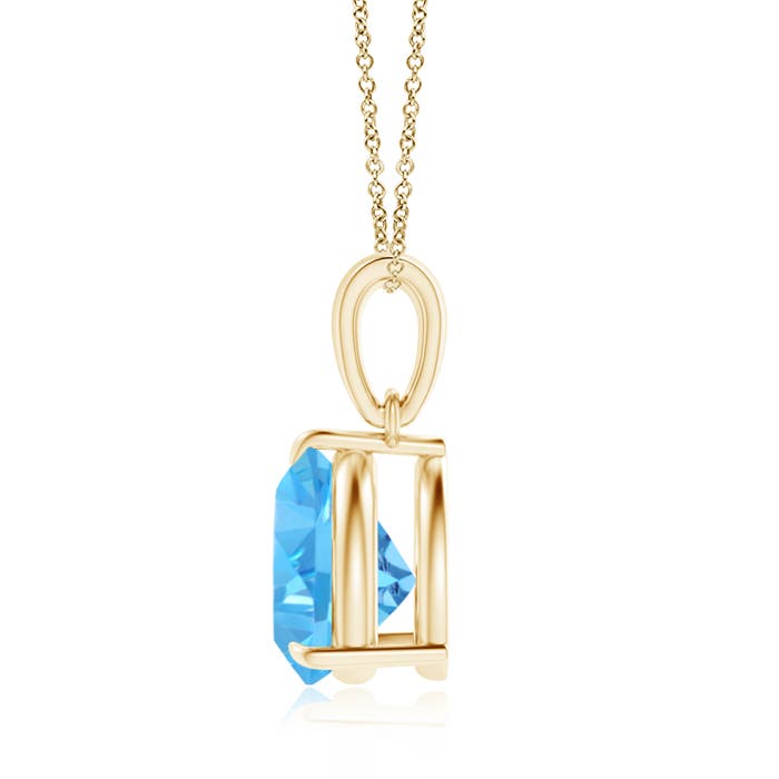 AAA - Swiss Blue Topaz / 2.2 CT / 14 KT Yellow Gold