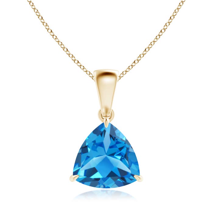 AAAA - Swiss Blue Topaz / 2.2 CT / 14 KT Yellow Gold