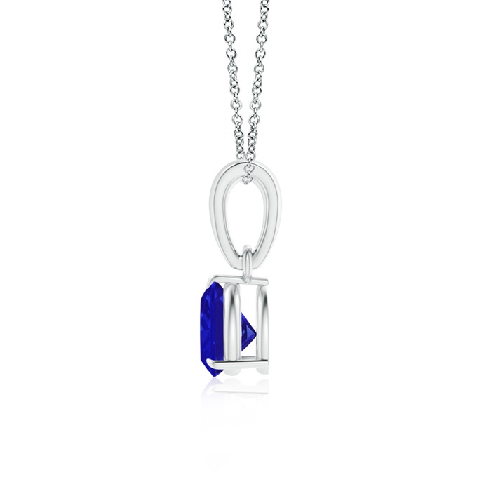 5mm AAAA Claw-Set Trillion Tanzanite Solitaire Pendant in P950 Platinum product image