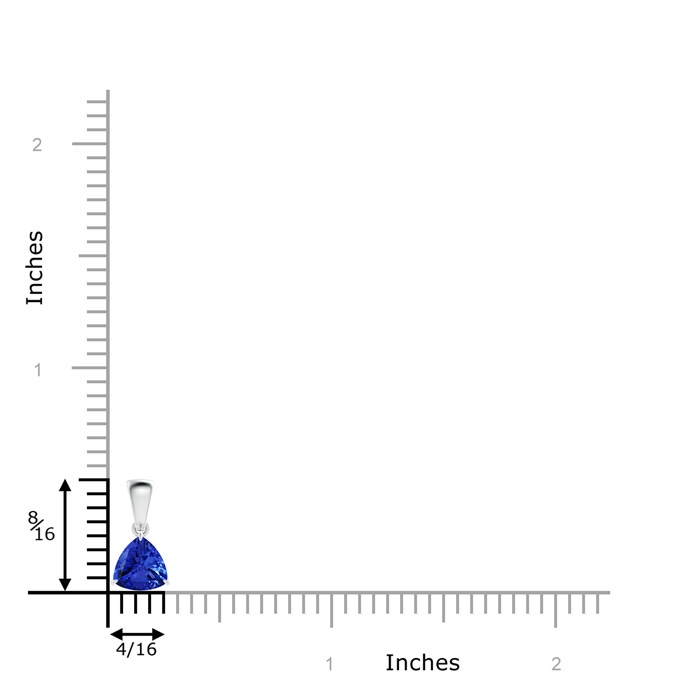 6mm AAA Claw-Set Trillion Tanzanite Solitaire Pendant in P950 Platinum product image