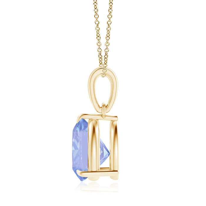 8mm A Claw-Set Trillion Tanzanite Solitaire Pendant in Yellow Gold product image
