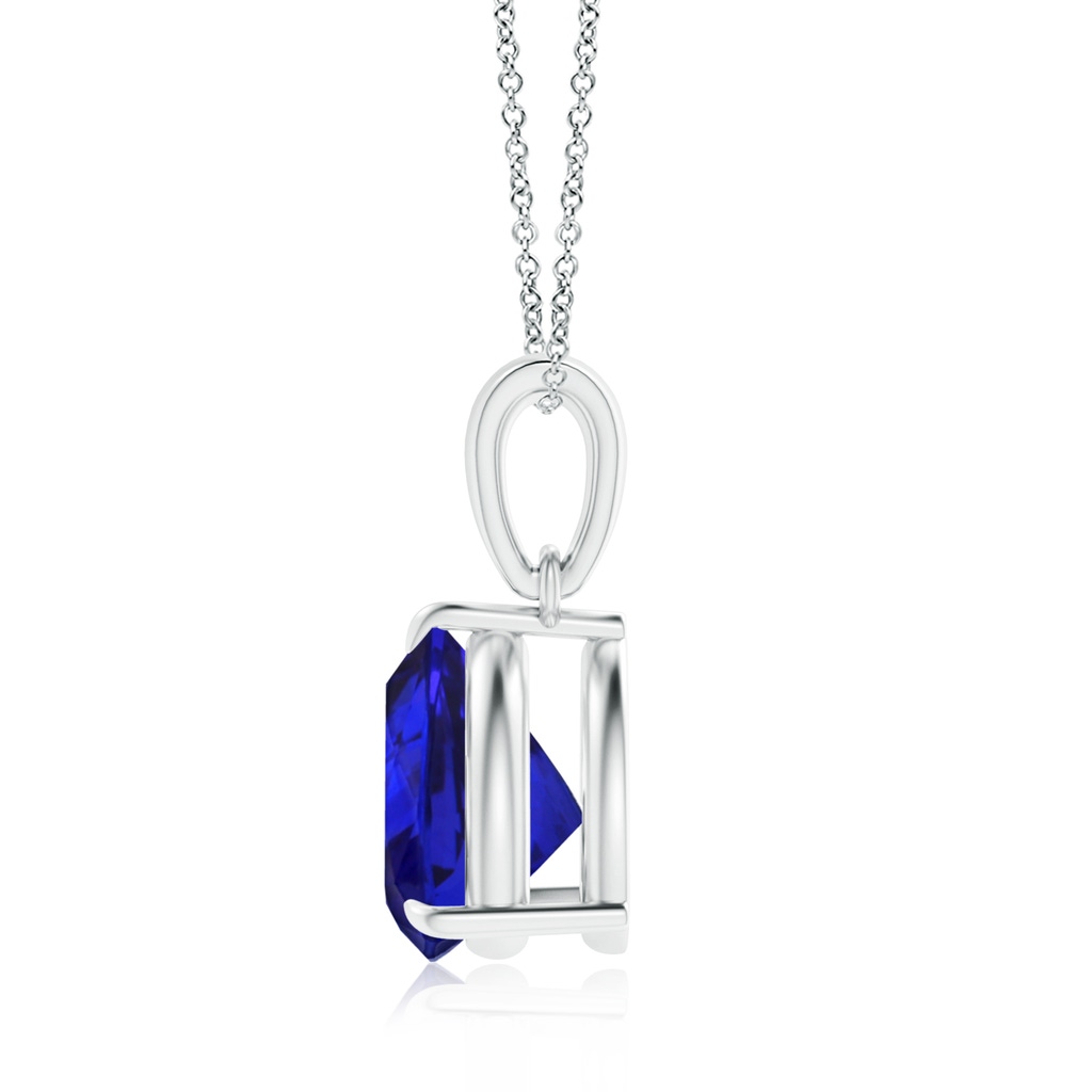 12.84x12.77x8.61mm AAAA Claw-Set GIA Certified Trillion Tanzanite Solitaire Pendant in White Gold Side 199