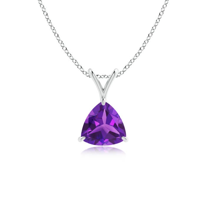 AAAA - Amethyst / 0.7 CT / 14 KT White Gold