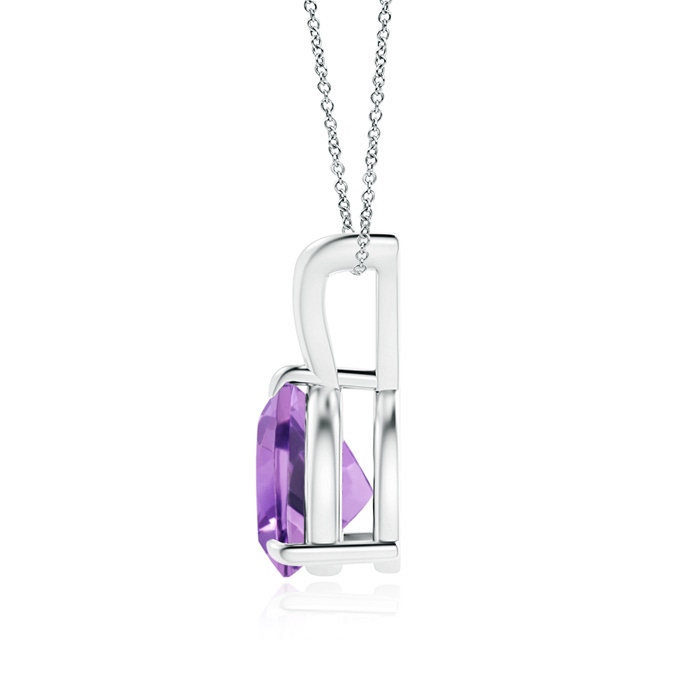 8mm A Claw-Set Trillion Amethyst V-Bale Pendant in P950 Platinum product image