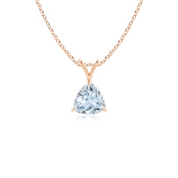 Trillion Aquamarine Solitaire Necklaces & Pendants