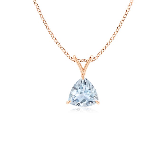 A - Aquamarine / 0.35 CT / 14 KT Rose Gold