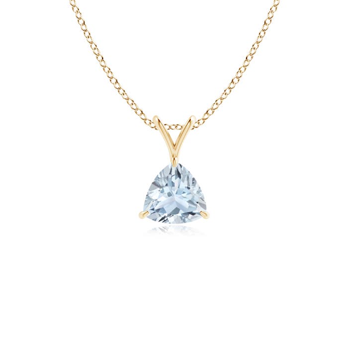 A - Aquamarine / 0.35 CT / 14 KT Yellow Gold