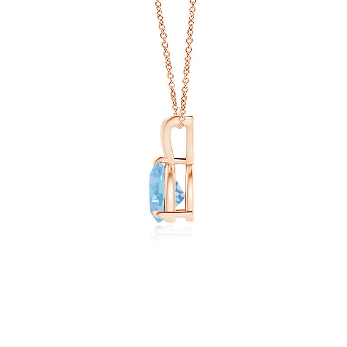 AAA - Aquamarine / 0.35 CT / 14 KT Rose Gold