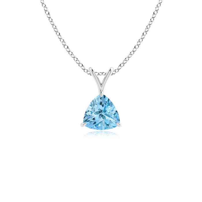 AAAA - Aquamarine / 0.35 CT / 14 KT White Gold