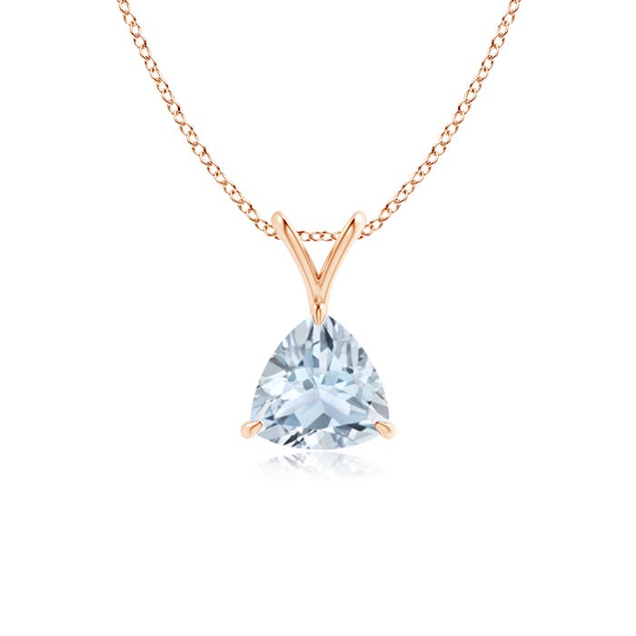 A - Aquamarine / 0.6 CT / 14 KT Rose Gold