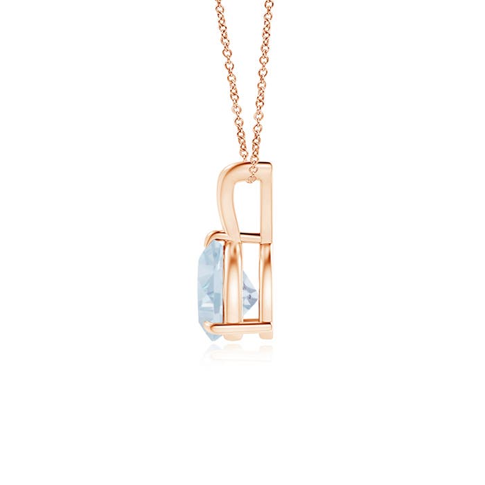 A - Aquamarine / 0.6 CT / 14 KT Rose Gold