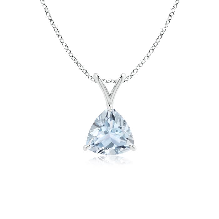 A - Aquamarine / 0.6 CT / 14 KT White Gold