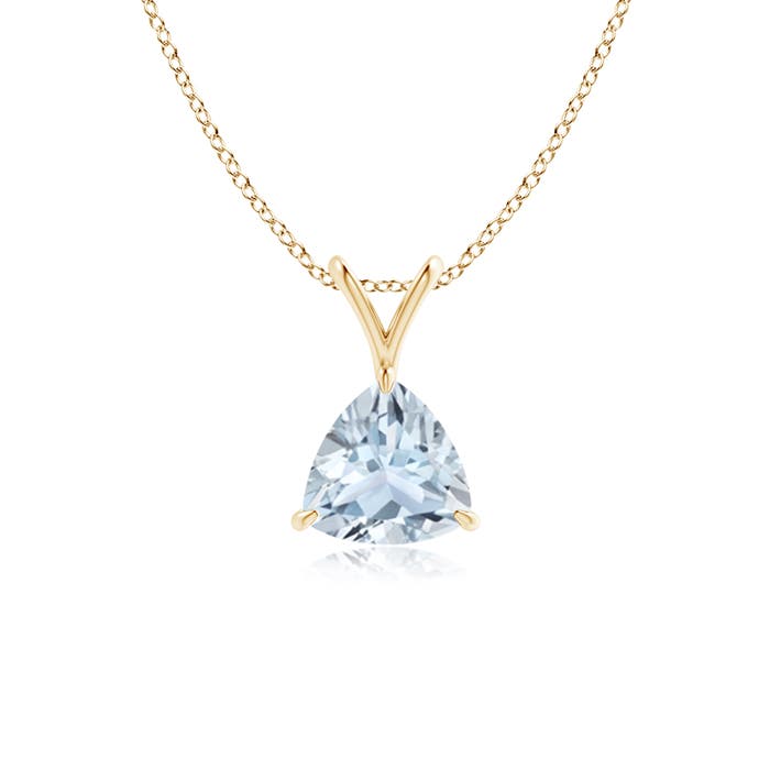 A - Aquamarine / 0.6 CT / 14 KT Yellow Gold