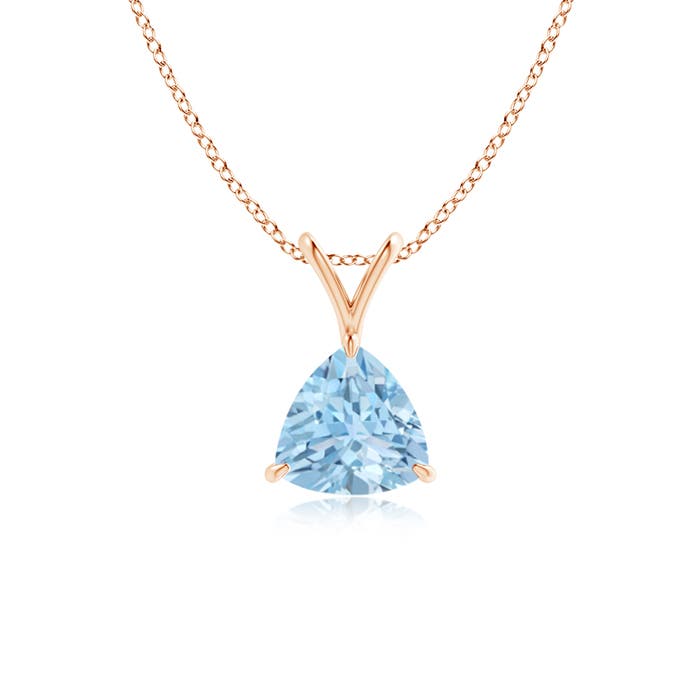 AAA - Aquamarine / 0.6 CT / 14 KT Rose Gold